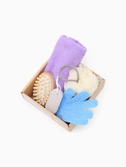 Подарочный набор «Этель. Счастливой», полотенце 35×60 см, мочалка, щётка - Фото 2