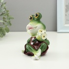 Фигурка полистоун TAKE IT EASY «Лягушка с ромашкой», 7×9.5×11.5 см - Фото 2