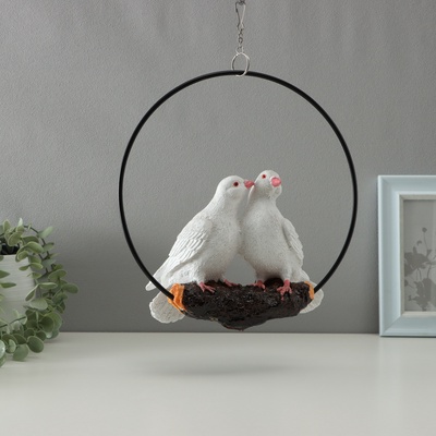 Подвесной декор TAKE IT EASY «Пара голубей», настенный, 24×24×26 см