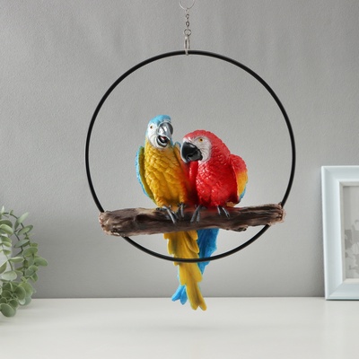 Подвесной декор TAKE IT EASY «Пара попугаев», настенный, 15×30×33 см