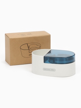 Пепельница настенная, для сигарет и стиков, 6.5×14×9 см, d=8 см