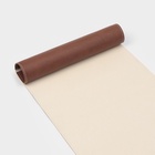 Дорожка на стол Magistro, двухсторонняя, экокожа, хлопок, 91.4×35.5 см, коричневая - Фото 4