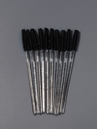 Щёточки для бровей и ресниц, силиконовые, набор - 10 шт., 10.5 см, чёрная, прозрачная - Фото 2