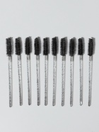 Щёточки для бровей и ресниц, набор - 10 шт., 10 см, чёрная, прозрачная - Фото 5