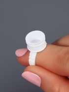 Кольца - лунки под клей для наращивания ресниц, набор - 100 шт., белое - Фото 4