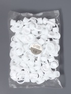 Кольца - лунки под клей для наращивания ресниц, набор - 100 шт., белое - Фото 5