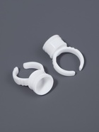 Кольца - лунки под клей для наращивания ресниц, набор - 50 шт., белое - Фото 3