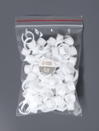 Кольца - лунки под клей для наращивания ресниц, набор - 50 шт., белое - Фото 5