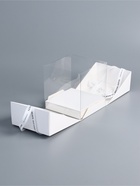 Коробка под бенто - торт с ленточками, белая, 15.5×15.5×16 см - Фото 4