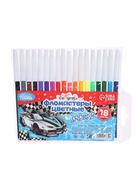 Фломастеры 18 цветов «Машинка», невентилируемый колпачок - Фото 2