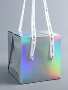 Коробка под бенто-торт с ленточками, голография, 15.5×15.5×16 см 10745956