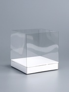 Коробка под бенто - торт с ленточками, розовое-золото, 15.5×15.5×16 см - фото 65440409