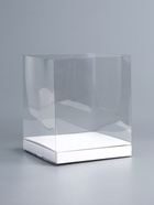 Коробка под бенто - торт с ленточками, белая, 21×21×25 см - фото 65440411