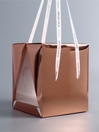 Коробка под бенто-торт с ленточками, ,розовое-золото, 21×21×25 см 10745966