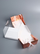 Коробка под бенто - торт с ленточками, ,розовое - золото, 25×25×20 см 10745969