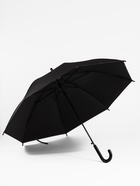 Зонт полуавтоматический «Однотон», 8 спиц, R=46/54 см, d=92 см, чёрный - Фото 3