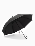 Зонт полуавтоматический «Однотон», 8 спиц, R=45/53 см, D=90 см, чёрный - Фото 2