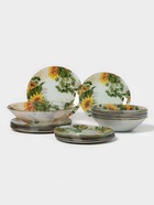 Столовый сервиз Доляна «Подсолнухи», 19 предметов: салатник 1 шт., тарелка десертная 6 шт., тарелка обеденная 6 шт., тарелка суповая 6 шт., стекло,... - Фото 2