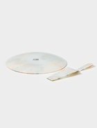 Тортовница с лопаткой Доляна «Подсолнухи», 2 предмета: блюдо d=30 см, лопатка 26.5×7×2 см, стекло, рисунок - Фото 3