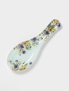 Подставка под ложку Доляна «Букет незабудок», 23.5×8.3×1.5 см, стекло, рисунок - Фото 1