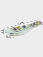 Подставка под ложку Доляна «Букет незабудок», 23.5×8.3×1.5 см, стекло, рисунок - Фото 2