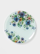 Тарелка пирожковая Доляна «Букет незабудок», d=18 см, стекло, рисунок - Фото 1