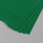 Фетр мягкий 1.5 мм "Зелёный" набор 5 листов 10х15 см (комплект 5 шт) - фото 31558725