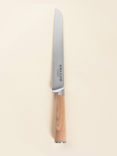 Нож кухонный хлебный SL Home «Калабрия», нержавеющая сталь, 20.5 см, бежевый