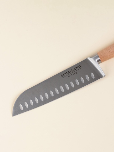 Нож кухонный сантоку SL Home «Калабрия», нержавеющая сталь, 18 см, бежевый