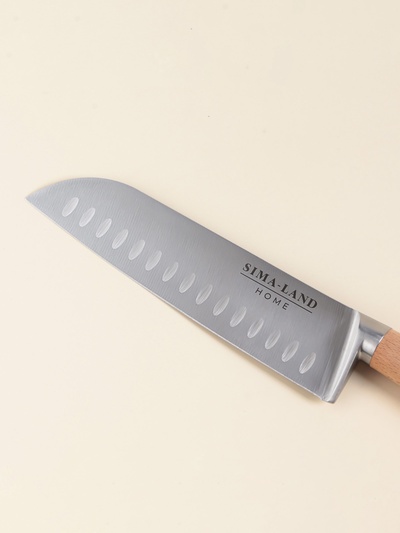 Нож кухонный сантоку SL Home «Калабрия», нержавеющая сталь, 18 см, бежевый