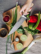 Нож кухонный шеф SL Home «Калабрия», нержавеющая сталь, 20.5 см, бежевый 10174734 Нож кухонный шеф SL Home «Калабрия», нержавеющая сталь, 20.5 см, бежевый 10174734