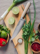 Нож кухонный шеф SL Home «Калабрия», нержавеющая сталь, 20.5 см, бежевый 10174734 Нож кухонный шеф SL Home «Калабрия», нержавеющая сталь, 20.5 см, бежевый 10174734