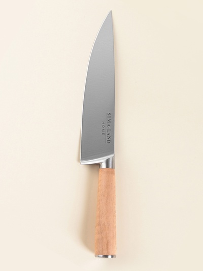 Нож кухонный шеф SL Home «Калабрия», нержавеющая сталь, 20.5 см, бежевый