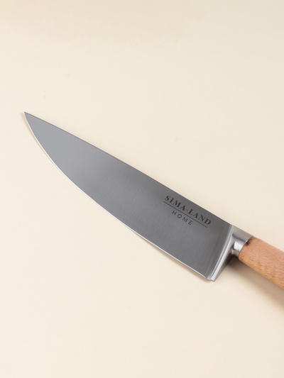 Нож кухонный шеф SL Home «Калабрия», нержавеющая сталь, 20.5 см, бежевый