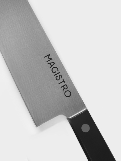 Нож кухонный шеф Magistro Hinshitsu, нержавеющая сталь, 21.3 см, чёрный