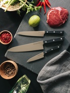 Набор кухонных ножей Magistro Hinshitsu, 3 шт. овощной, универсальный, шеф, нержавеющая сталь, чёрный - Фото 15