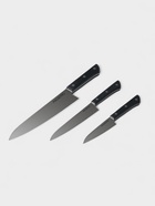 Набор кухонных ножей Magistro Hinshitsu, 3 шт. овощной, универсальный, шеф, нержавеющая сталь, чёрный - Фото 6