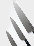 Набор кухонных ножей Magistro Hinshitsu, 3 шт. овощной, универсальный, шеф, нержавеющая сталь, чёрный - Фото 9