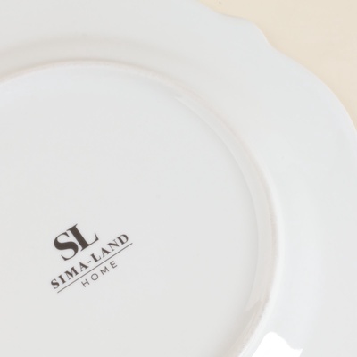 Тарелки SL Home «Аманде», d=21 см, набор 2 шт., фарфор, белые