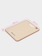 Доска разделочная с точильным камнем Доляна, 29.7×22.3×0.8 см, пластик, бежевая - Фото 3