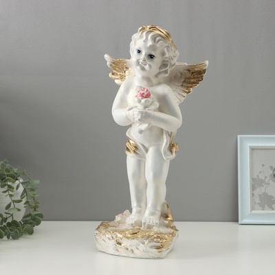 УЦЕНКА Фигура "Ангел большой" перламутр 44х20х15см