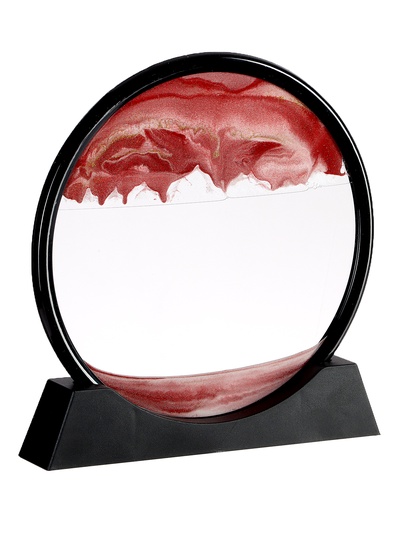 Песочные часы-картина, d=26 см, антистресс, песок розовый