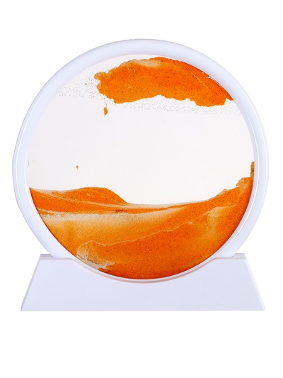 Песочные часы-картина, 18×19 см, антистресс, песок оранжевый