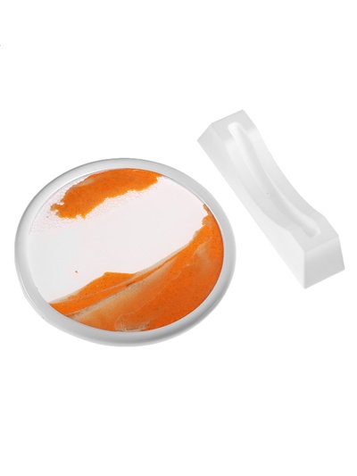 Песочные часы-картина, 18×19 см, антистресс, песок оранжевый