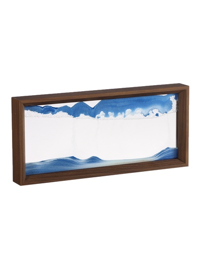 Песочные часы-картина, 17×37 см, антистресс, песок синий