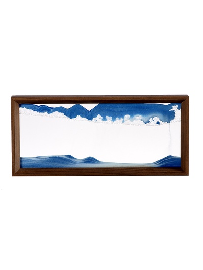Песочные часы-картина, 17×37 см, антистресс, песок синий
