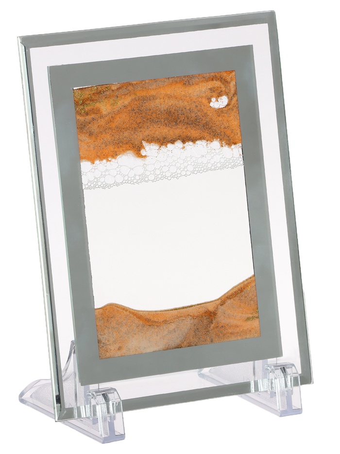 Песочные часы-картина, 18×13 см, антистресс, песок оранжевый - Фото 1