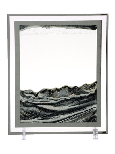 Песочные часы-картина, 30×25 см, антистресс, песок чёрный