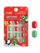 Детские накладные ногти на новый год «Морозная вьюга», 12 шт. - Фото 4