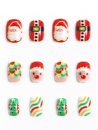 Детские накладные ногти на новый год «Дед мороз и ёлочка», 12 шт. - Фото 5